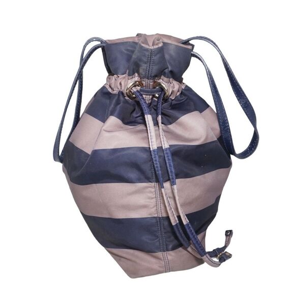Kate Spade Sateen Striped Shoulder Bag with Drawstring Closure - Picture 9 of 12